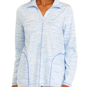 Kim Rogers Light Blue Patterned Long Sleeve Shirt